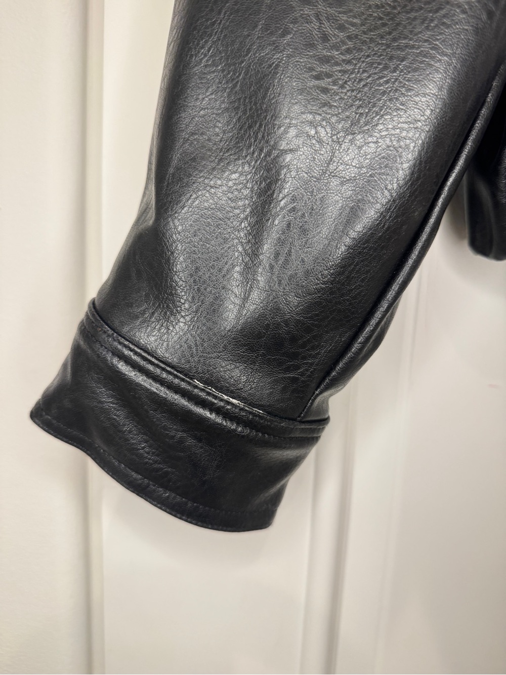 Zara Faux Leather Bomber Jacket Size M - Picture 4 of 8